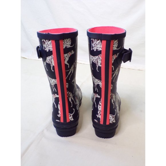 JOULES Molly Welly Mid-Height Rubber Rain Boots Geo Dog 10 NEW - Picture 5 of 7
